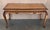 French Provincial 20th Root Oak Dining Room Table With Carved Edges For Sale - Image 3 of 11