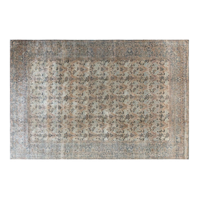 High-quality Vintage Persian Kirman Handmade Wool Rug For Sale