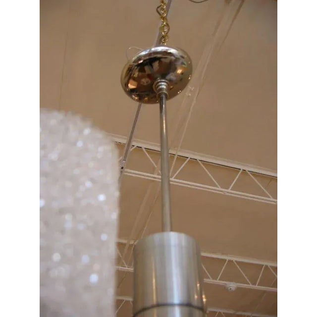 1950s Mid-Century Modern Chandelier With Crushed Acrylic Shades For Sale In Miami - Image 6 of 7