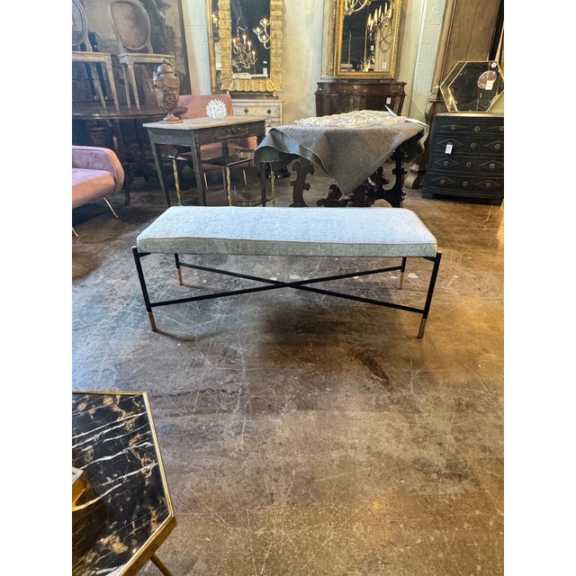 The Italian MCM Design Black Steel Bench is a stylish and elegant piece of furniture. With a sleek black steel design, and...