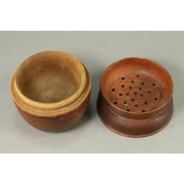 18th / 19th C. Treen Ware Pounce Pot Sander Turned & Carved For Sale - Image 17 of 18
