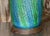 Cerulean Vintage Midcentury Textured Stripe Table Lamp For Sale - Image 8 of 12