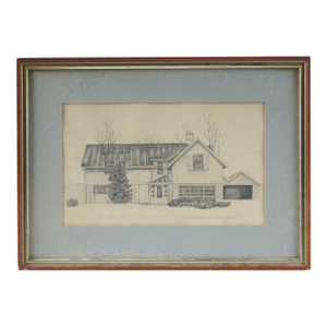 Home - Original Pencil Drawling on Paper Signed