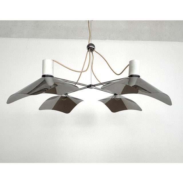 Mid-Century Modern Corolla Pendant Light in Chrome from Giovanni Grignani, Italy, 1970s For Sale - Image 9 of 18