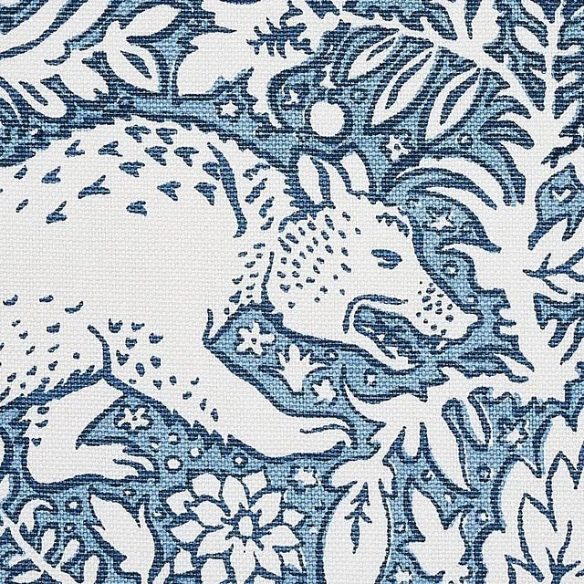 Contemporary Sample- Schumacher Khan'S Park Fabric in Chambray For Sale - Image 3 of 3