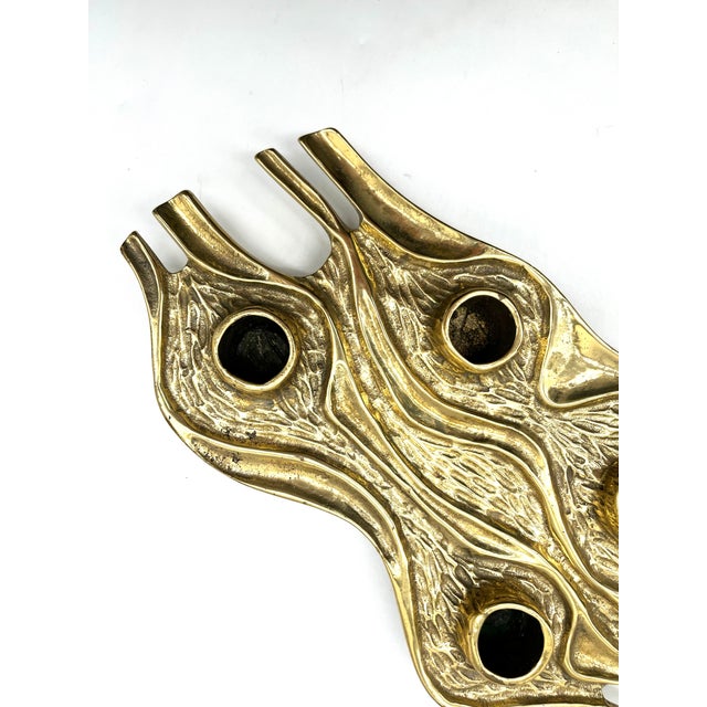 Sculptural Brutalist Four-Flame Candlestick by Antonella Caprio Saviato, Italy, 1960s For Sale - Image 10 of 16