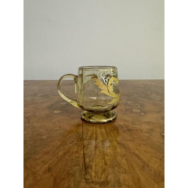 1900 - 1909 Antique Bohemian Glass Punch Bowl Set, 1900, Set of 12 For Sale - Image 5 of 14