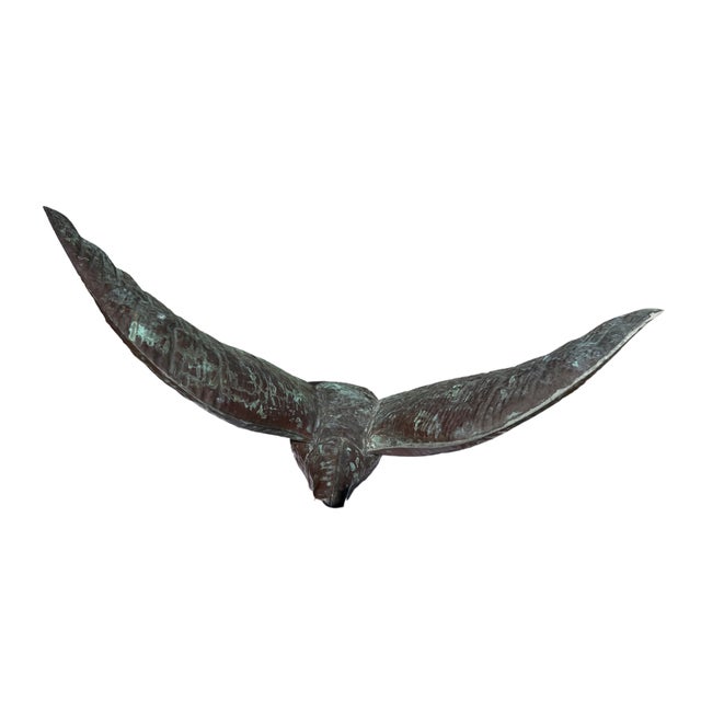 Late 19th Century 19th Century Copper Eagle Weathervane, New England Folk Art, Ca. 1890–1910, 22″ Wingspan For Sale - Image 5 of 6