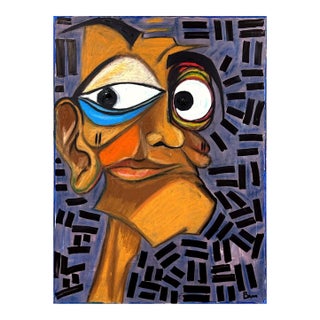 Stress by Seromo Okoro (2025) Pastel and Acrylic Paint on Canvas For Sale