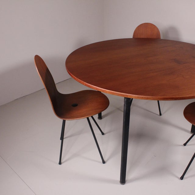 Wood Table and Chairs by Franco Campo and Carlo Graffi, 1958, Set of 4 For Sale - Image 7 of 17