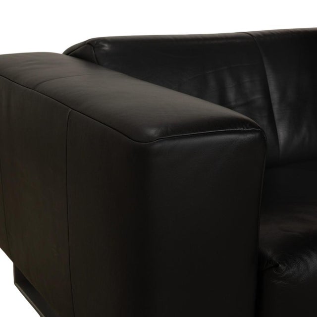 BMP 622 3-Seater Sofa in Black Leather from Rolf Benz For Sale - Image 6 of 15