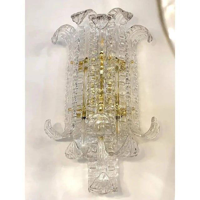 Tan Transparent Lingue Murano Style Glass Wall Lamps from Simoeng, Set of 4 For Sale - Image 8 of 11