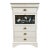 Mid 20th Century Betty Cameron for Lexington White Tall Chest With Decoupaged Heron Scene For Sale
