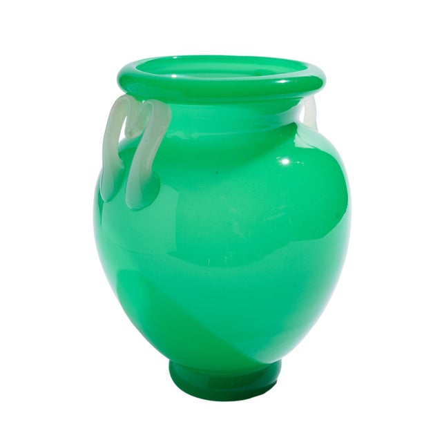 Large Jade Glass Amphora by Steuben, C. 1920 For Sale - Image 4 of 11