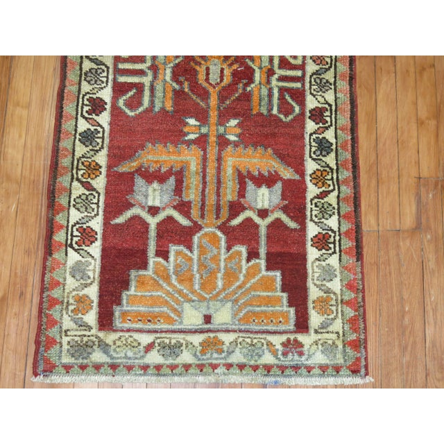 1940s Vintage Red Turkish Anatolian Runner - 2'9" x 13'7" For Sale - Image 5 of 6
