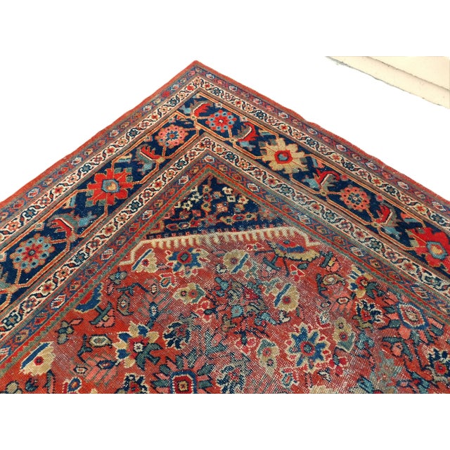 Rare Antique Persian Mahal Rug. 7'7"x 10'2" For Sale - Image 11 of 16