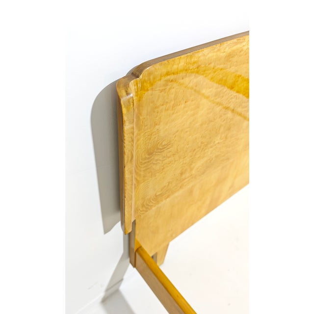 Mid-Century Modern Italian Wood and Brass Double Bed, 1960s For Sale - Image 10 of 11