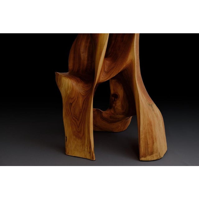 Makha Wood Sculptural Bar Chair by Logniture For Sale - Image 9 of 16