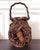 Wood Large Antique Japanese Smoked Bamboo Basket Ikebana Mingei For Sale - Image 7 of 18