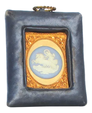 Vintage Wedgwood Charoit in Silk Framed Mounts