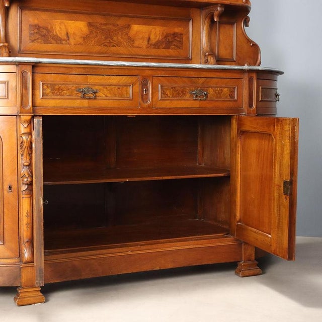 Umbertina Sideboard in Walnut and Walnut Burl For Sale - Image 9 of 13