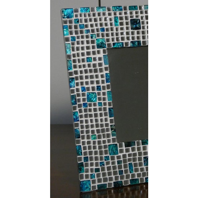 Table Mirror and Crystal Mosaic Photo Frame by Vetreria Darte, Italy, 1990s For Sale - Image 6 of 9