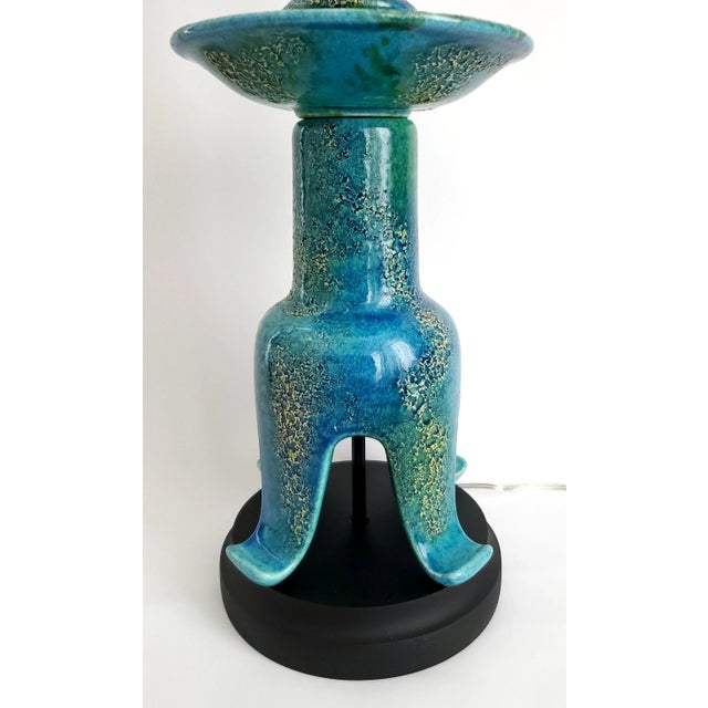 Blue Lamp by Helmut Bruchman Haeger 1950s For Sale - Image 8 of 10
