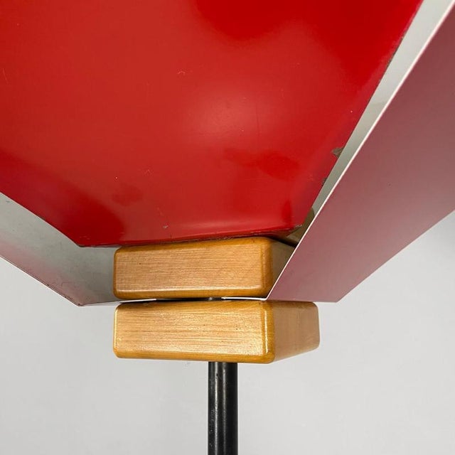 Italian Modern Floor Lamp in Red Metal, 1970s For Sale - Image 13 of 18
