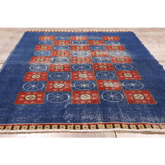 Zeki Muren Vintage Turkish Sivas Rug, 04'07 X 07'02 For Sale - Image 9 of 10