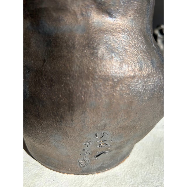 Metal Large Sculptural Vase of Female Form For Sale - Image 7 of 7