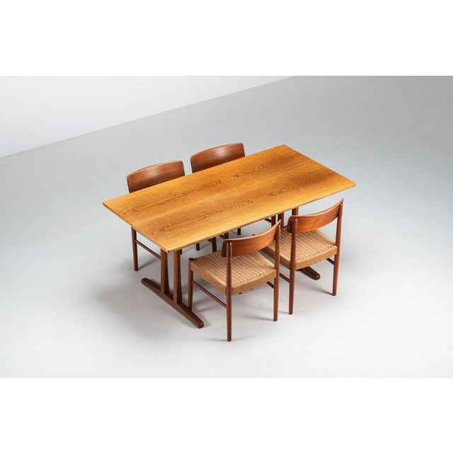 C18 Shaker Dining Table in Oak attributed to Børge Mogensen for FDB, Denmark, 1947 For Sale - Image 3 of 16