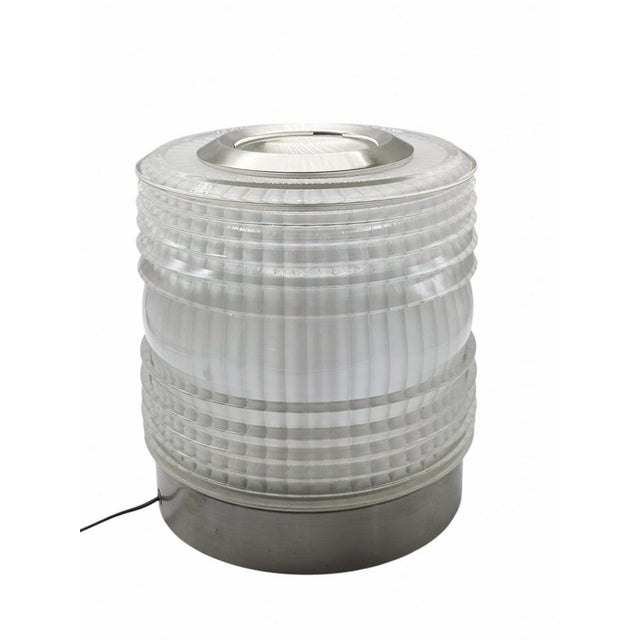 1960s Glass Fresnel Table Lamp from Oluce, Italy 1960s For Sale - Image 5 of 11