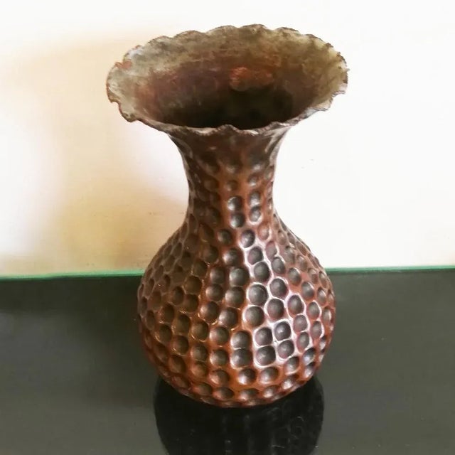Mid-Century Embossed Copper Vase from Callegaris Udine For Sale - Image 6 of 7