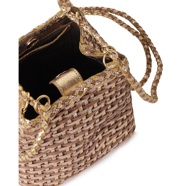 Annick Gold Multi Small Bucket Crossbody For Sale - Image 4 of 4