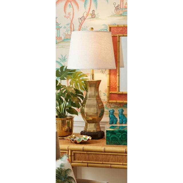Up for your kind consideration is this beautifully sculptural and very versatile Frederick Cooper brass ginger jar lamp,...