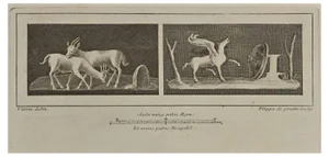 Filippo de Grado, Ancient Roman Fresco, Etching, 18th Century