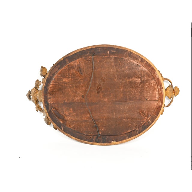 Antique Louis XVI Style Oval Gilt Wood Wall Mirror For Sale - Image 16 of 16