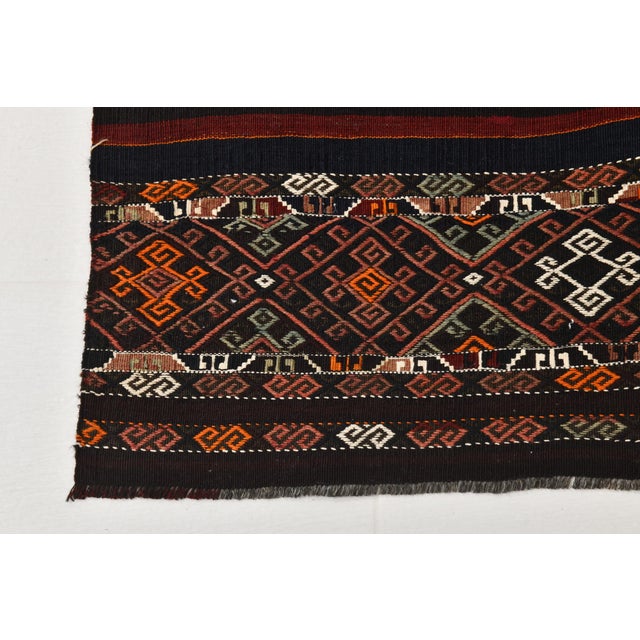 Vintage Turkish Wool Runner Kilim Rug, 1960s For Sale - Image 10 of 11
