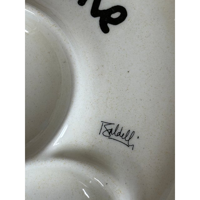 Italian Vintage 1970s Baldelli Italian Ceramic Artichoke Serving Platter - a Pair For Sale - Image 3 of 3