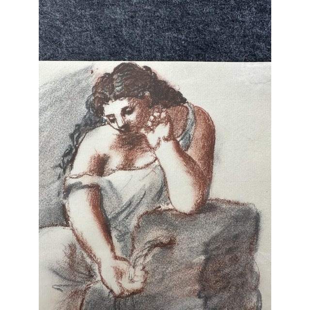 After Pablo Picasso, Woman at the Fountain, 1921, Chalk on Paper For Sale - Image 9 of 13