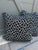 Transitional Set of 4 Blue Two-Tone Leopard Pillows For Sale - Image 3 of 4