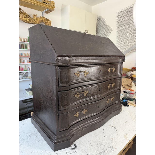 Antique Secretaire with 3 Drawers, 1760 For Sale - Image 9 of 16