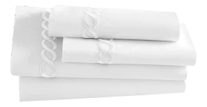 Catena Full Fitted Sheet in White