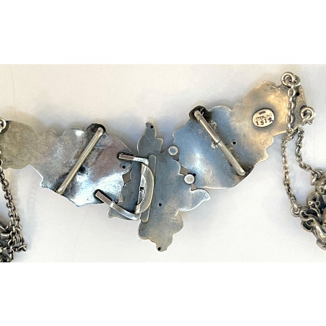Art Nouveau Sterling Figural 8 Piece Belt by William B. Kerr Silver Company For Sale - Image 16 of 18