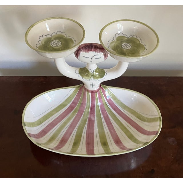 Ceramic Mid-Century Modern California Pottery Figural Serving Dish by Hedi Schoop Signed & Dated 1961 For Sale - Image 7 of 17
