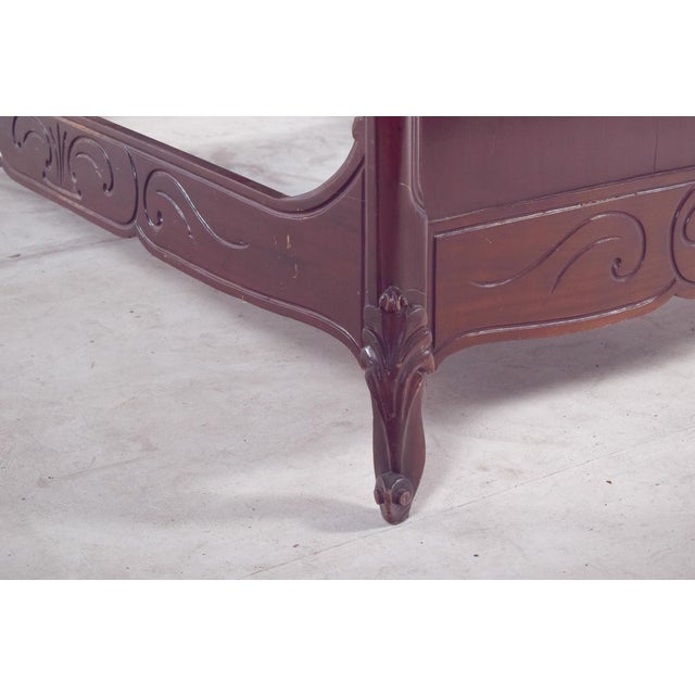 Brown Louis XV French Bed in Mahogany, 1890 For Sale - Image 8 of 10