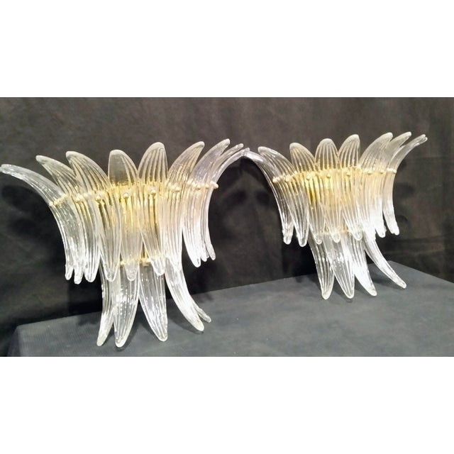 Glass Vintage Wall Lights, 1980s, Set of 2 For Sale - Image 7 of 14