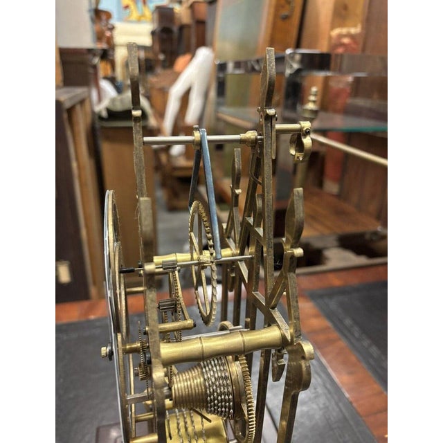 Large Chain Fusee Cathedral Skeleton Clock with Case and Key For Sale - Image 5 of 10