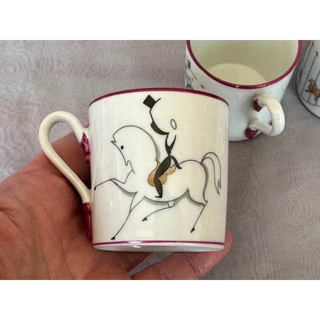 Gio Ponti for Richard Ginori Porcelain Espresso Demitasse Cups Set of 4 For Sale - Image 11 of 18