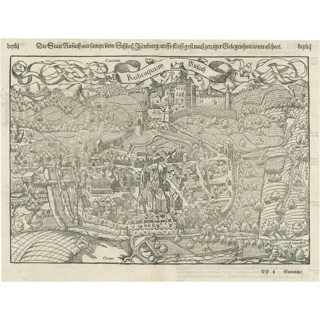 16th Century Plan of Rouffach with Chateau Disenbourgh, 1588 For Sale - Image 5 of 5